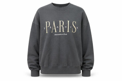 Abercrombie & Fitch Womens Grey Small Pullover Sweatshirt Paris Graphic