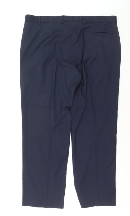 Marks and Spencer Women Blue Regular Fit Dress Pants Size 12 Short