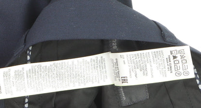Marks and Spencer Women Blue Regular Fit Dress Pants Size 12 Short