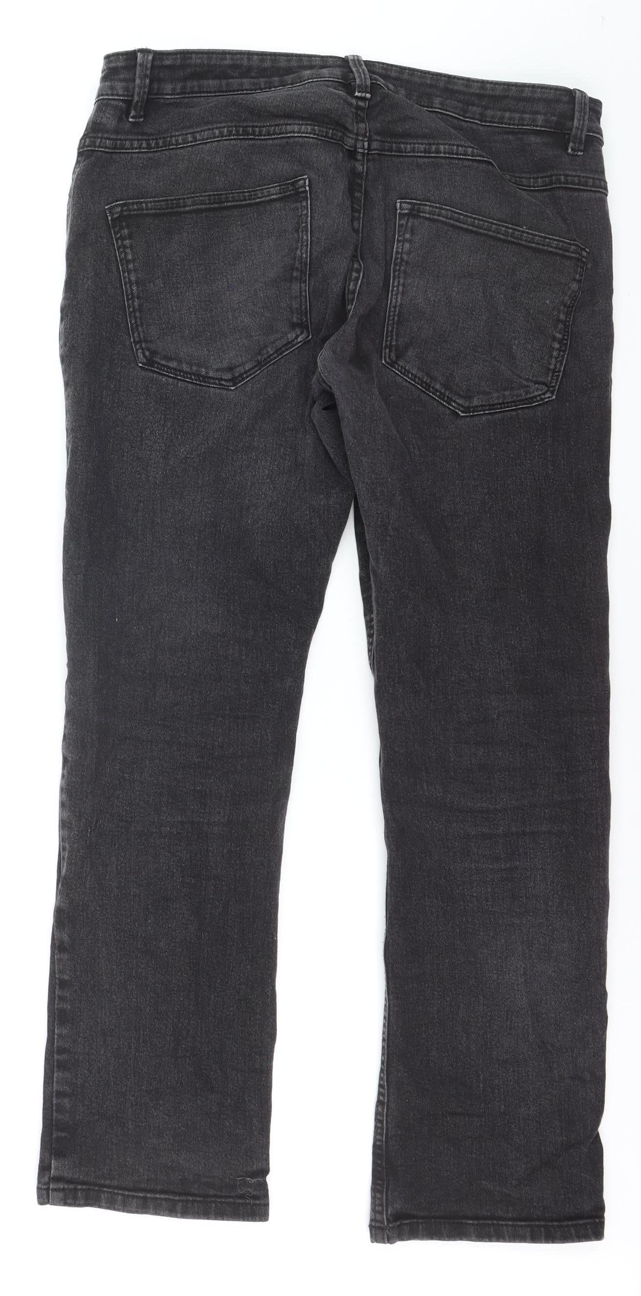 Dunnes Stores Men's Black Straight Leg Denim Jeans 34W 30L