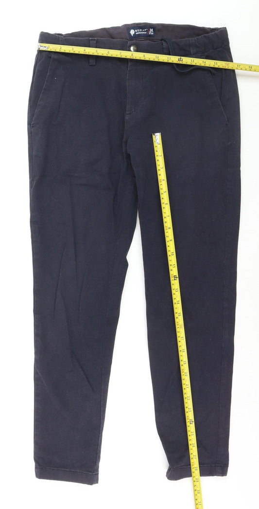 Netplay Men's Black Straight Leg Jeans Size 34 Regular Fit Cotton Blend