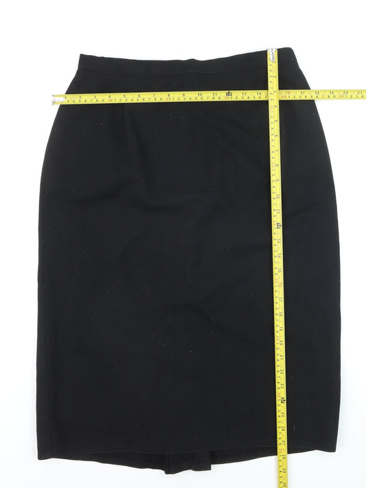 St. Bernard Women's Black Wool Blend Pencil Skirt Size 16