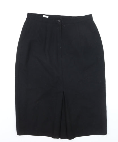 St. Bernard Women's Black Wool Blend Pencil Skirt Size 16