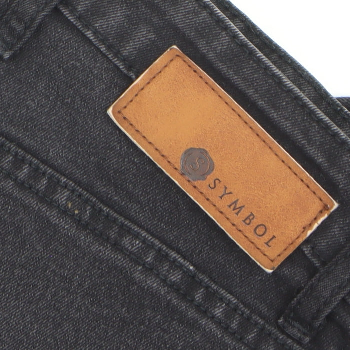 Symbol Women's Black Slim Straight Jeans Size 14 32W 30L