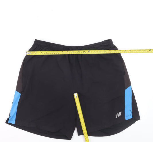 New Balance Men’s Black L Athletic Running Shorts Quick Dry