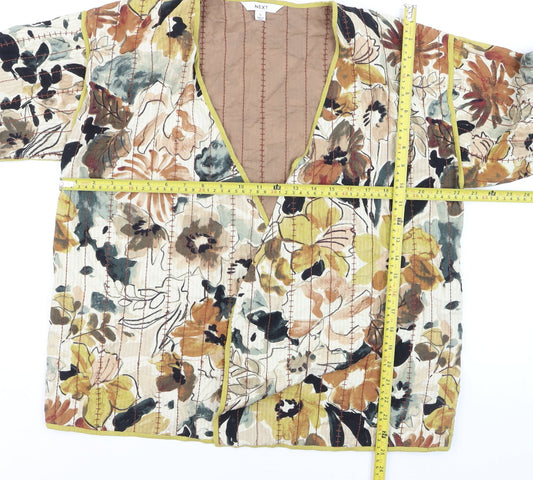 Next Women’s Multicoloured Floral Quilted Blazer Jacket Size S