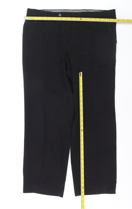 Marks and Spencer Men's Black Crease Resistant Dress Pants 38x29