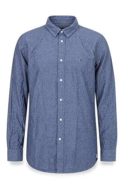 Tommy Hilfiger Men's Blue Slim Fit Button-Down Long Sleeve Shirt Size M
