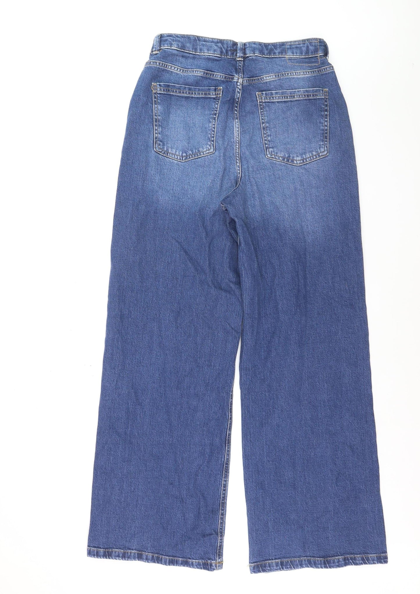 Marks and Spencer Women's Blue Wide-Leg Jeans Size 12 Long