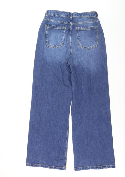 Marks and Spencer Women's Blue Wide-Leg Jeans Size 12 Long