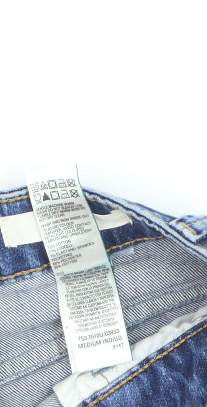 Marks and Spencer Women's Blue Wide-Leg Jeans Size 12 Long