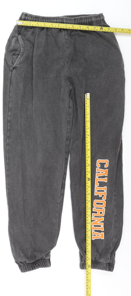 Boohoo Women’s Grey Jogger Sweatpants S California Print