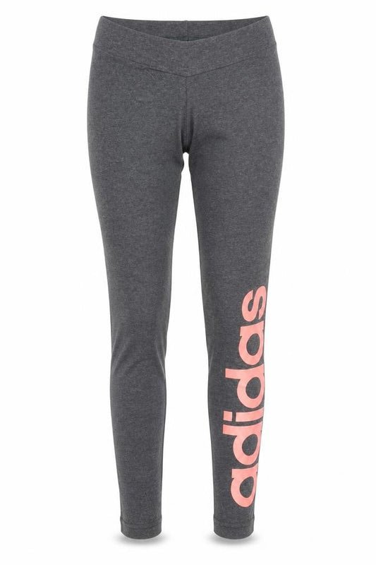 Front view of adidas Women’s Grey S Leggings Logo Athleisure Stretch Cotton