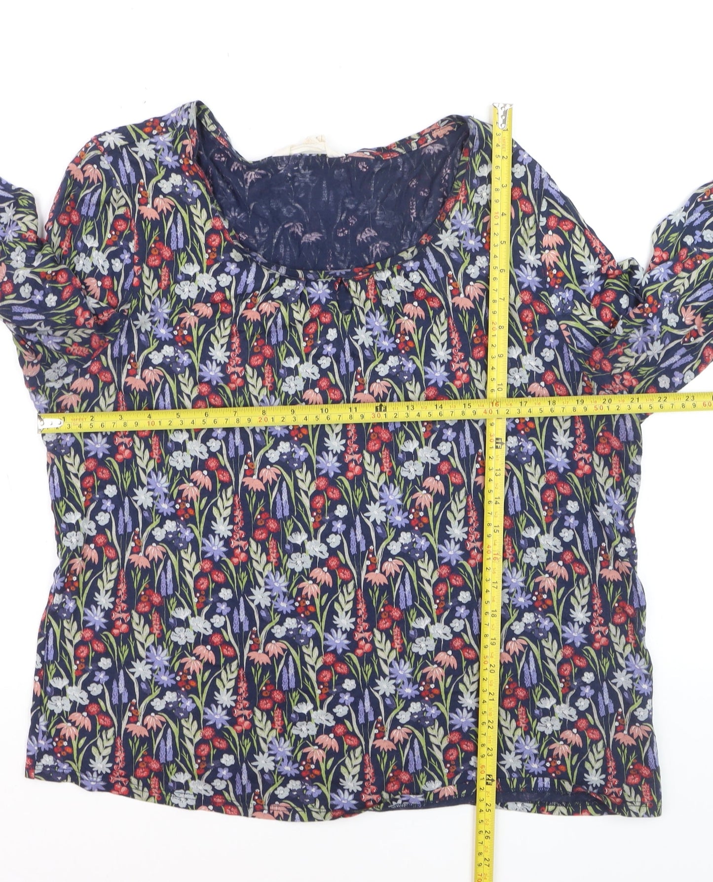 Seasalt Cornwall Women’s Multicoloured Floral Organic Cotton Tunic Top UK 18