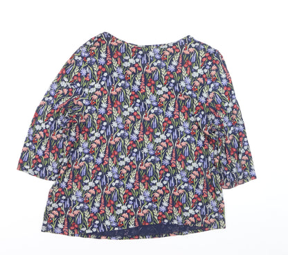 Seasalt Cornwall Women’s Multicoloured Floral Organic Cotton Tunic Top UK 18