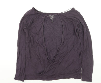 Marks and Spencer Women’s Purple Wrap Jersey Blouse Size 10