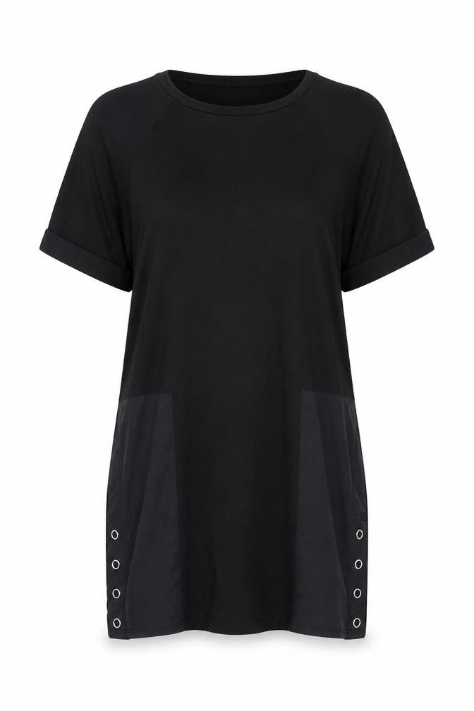 Warehouse Womens Black Short Sleeve Crew Neck Stretch T-Shirt S