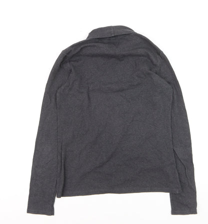 Uniqlo Women Grey Roll Neck Supima Cotton Long Sleeve Jumper M