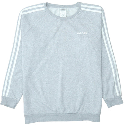 Adidas Women Grey Crew Neck Long Sleeve Sweatshirt Size S
