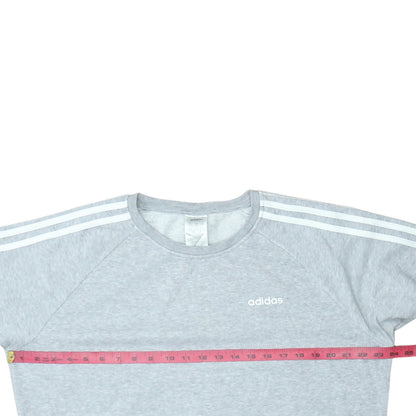 Adidas Women Grey Crew Neck Long Sleeve Sweatshirt Size S