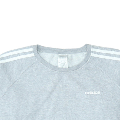 Adidas Women Grey Crew Neck Long Sleeve Sweatshirt Size S
