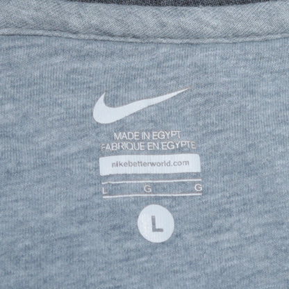 Nike Men's Grey Full Zip Hoodie Size L Sportswear Sweatshirt