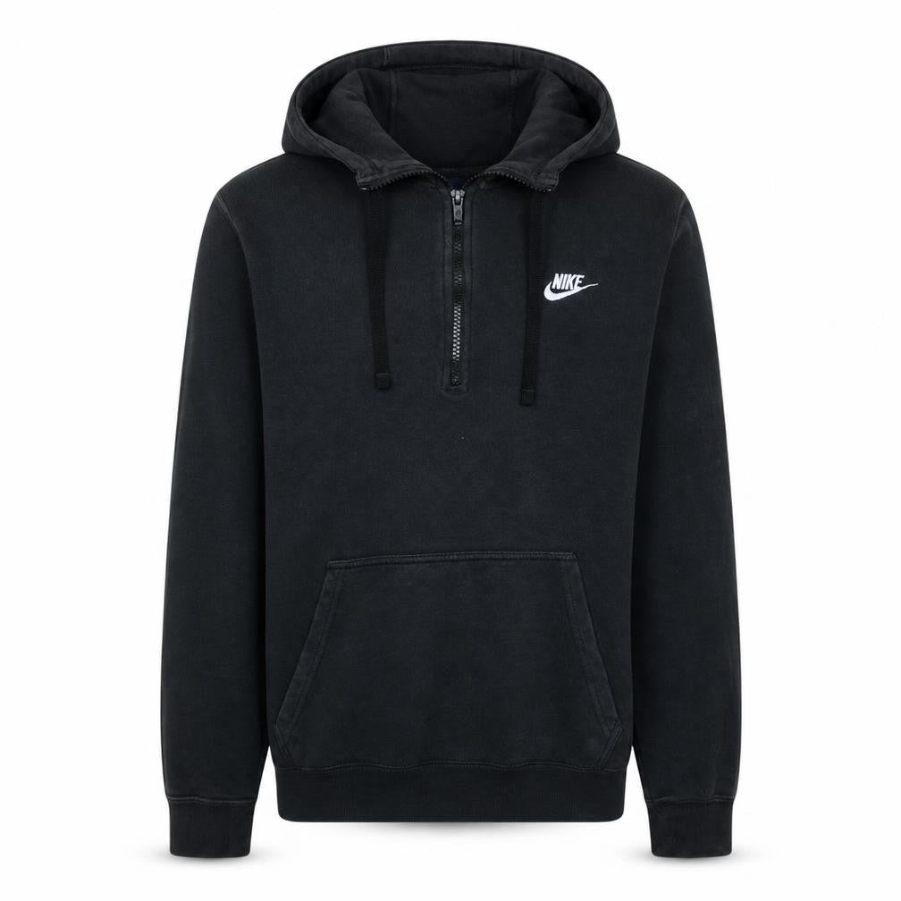 Nike Mens Black S 1/2 Zip Regular Fit Hooded Sweatshirt