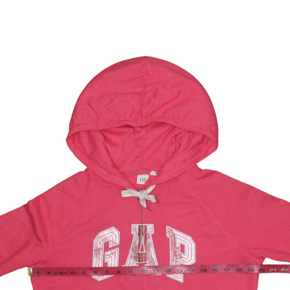 GAP Womens Pink Full Zip Hoodie Small Cotton Blend Casual