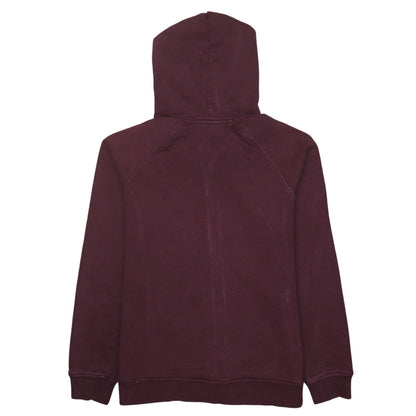 Canterbury Womens Burgundy Full Zip Hoodie Size 14 Cotton Blend