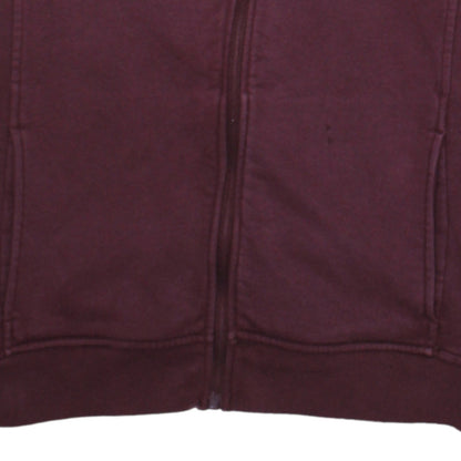 Canterbury Womens Burgundy Full Zip Hoodie Size 14 Cotton Blend