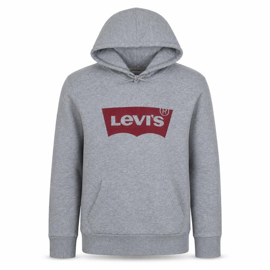 Levi's Men's Grey Pullover Hoodie M Graphic Logo Fleece