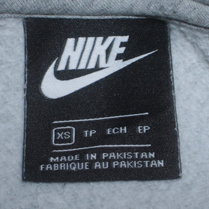 Nike Womens Grey Pullover Hoodie XS Cotton Blend Sweatshirt