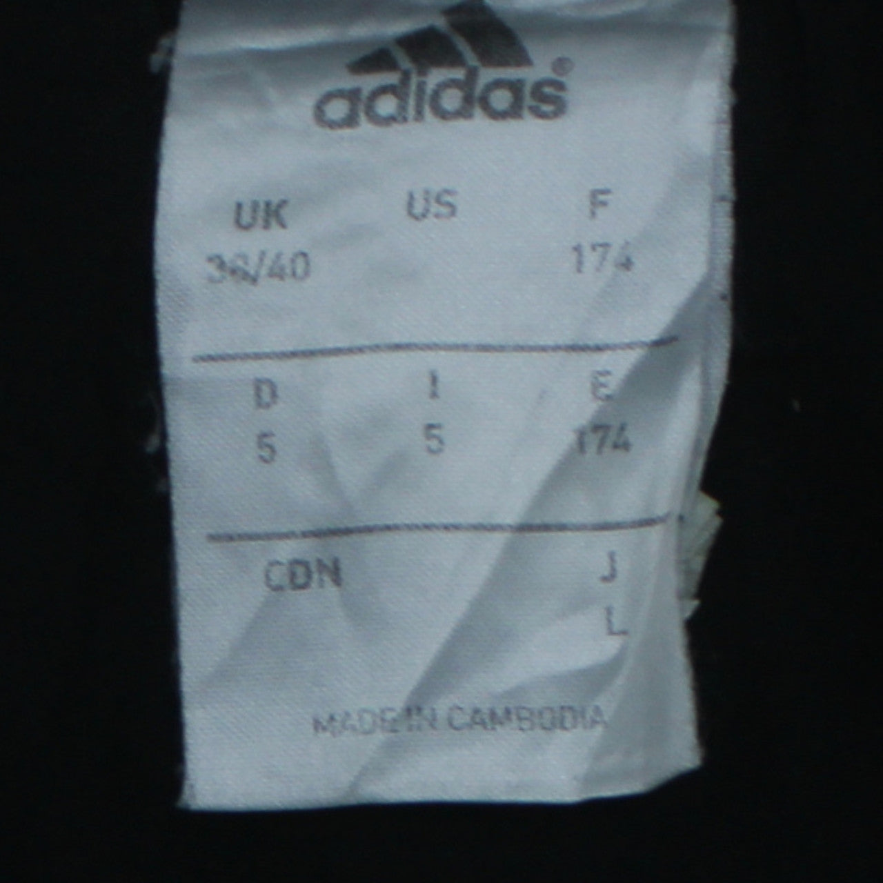 Adidas Mens Black Track Jacket Size 38/40 Windbreaker Style
