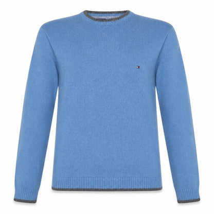 Tommy Hilfiger Women's Blue Cotton Crew Neck Jumper L