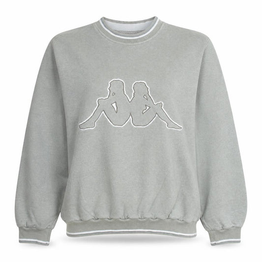Kappa Womens Grey Sweatshirt Small Crew Neck Logo Pullover