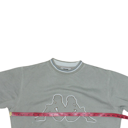 Kappa Womens Grey Sweatshirt Small Crew Neck Logo Pullover