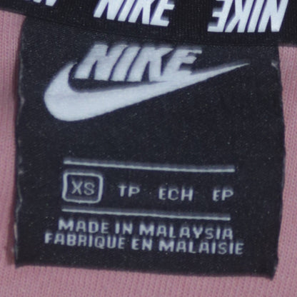 Nike Womens Pink Full Zip Hoodie XS Cotton Blend Casual