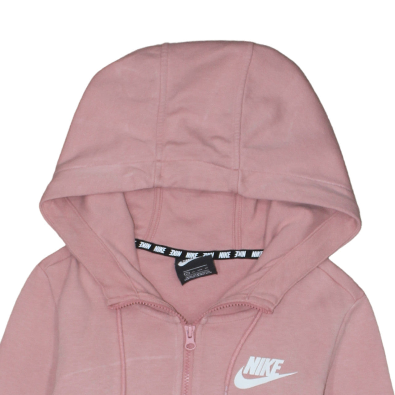 Nike Womens Pink Full Zip Hoodie XS Cotton Blend Casual