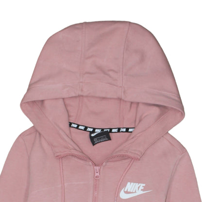 Nike Womens Pink Full Zip Hoodie XS Cotton Blend Casual