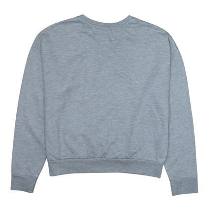 Disney Women Grey Stitch Sweatshirt Size S Crew Neck Pullover