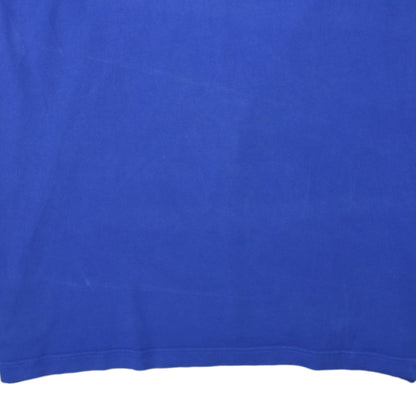 Adidas Men's Blue XL Logo Print Crew Neck Cotton T-Shirt