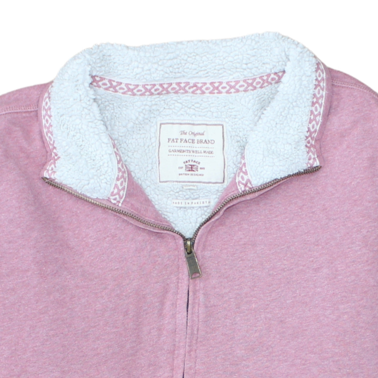 Fat Face Womens Pink Full Zip Fleece Lined Jacket Size 16