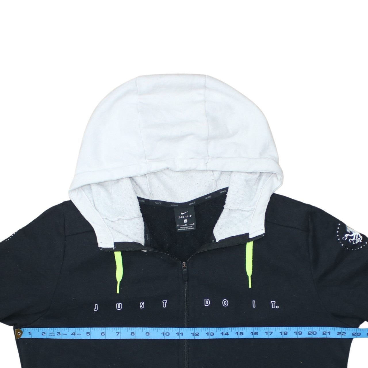 Nike Men's Black Full Zip Hoodie L Sports Dri-Fit Sweatshirt