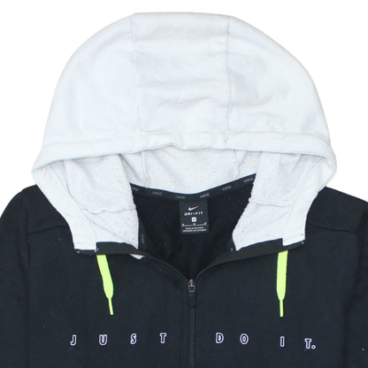 Nike Men's Black Full Zip Hoodie L Sports Dri-Fit Sweatshirt