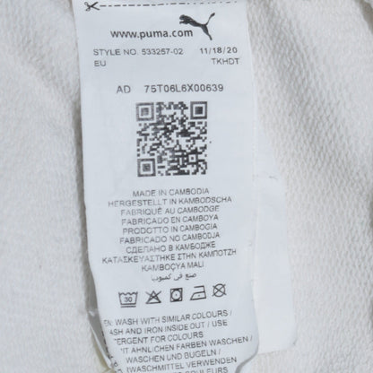 Puma Men’s White Pullover Hoodie M Graphic Print Sportswear