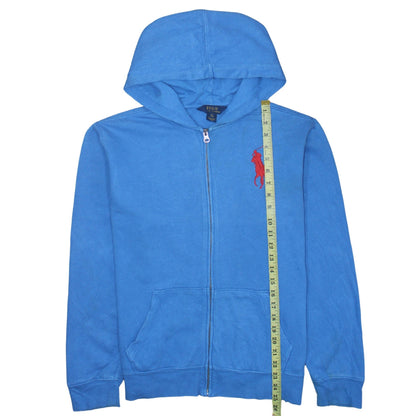 Polo Ralph Lauren Womens Blue Full Zip Hoodie Size M Cotton