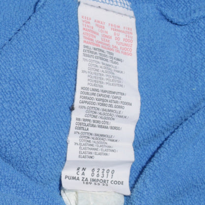 Puma Men's Blue Full Zip Hoodie Size L Sports Fleece Sweatshirt