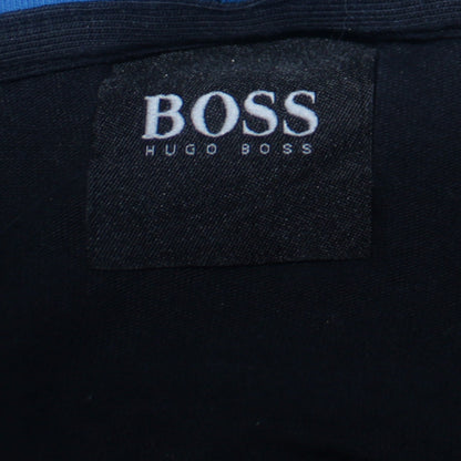 Hugo Boss Mens Black XL Full Zip Hoodie With Blue Hood Lining