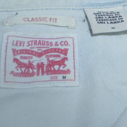 Levi Strauss Women's Blue Denim Button-Up Long Sleeve Shirt M