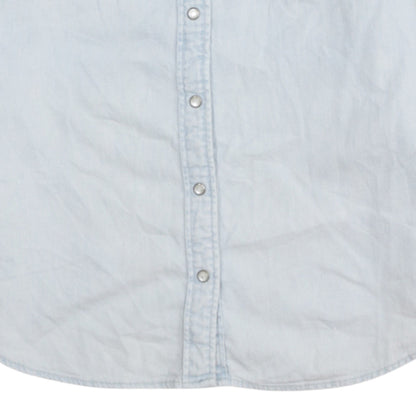 Levi Strauss Women's Blue Denim Button-Up Long Sleeve Shirt M